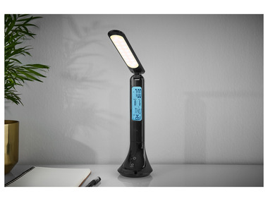 LIVARNO home Aku stolní lampa s hodinami