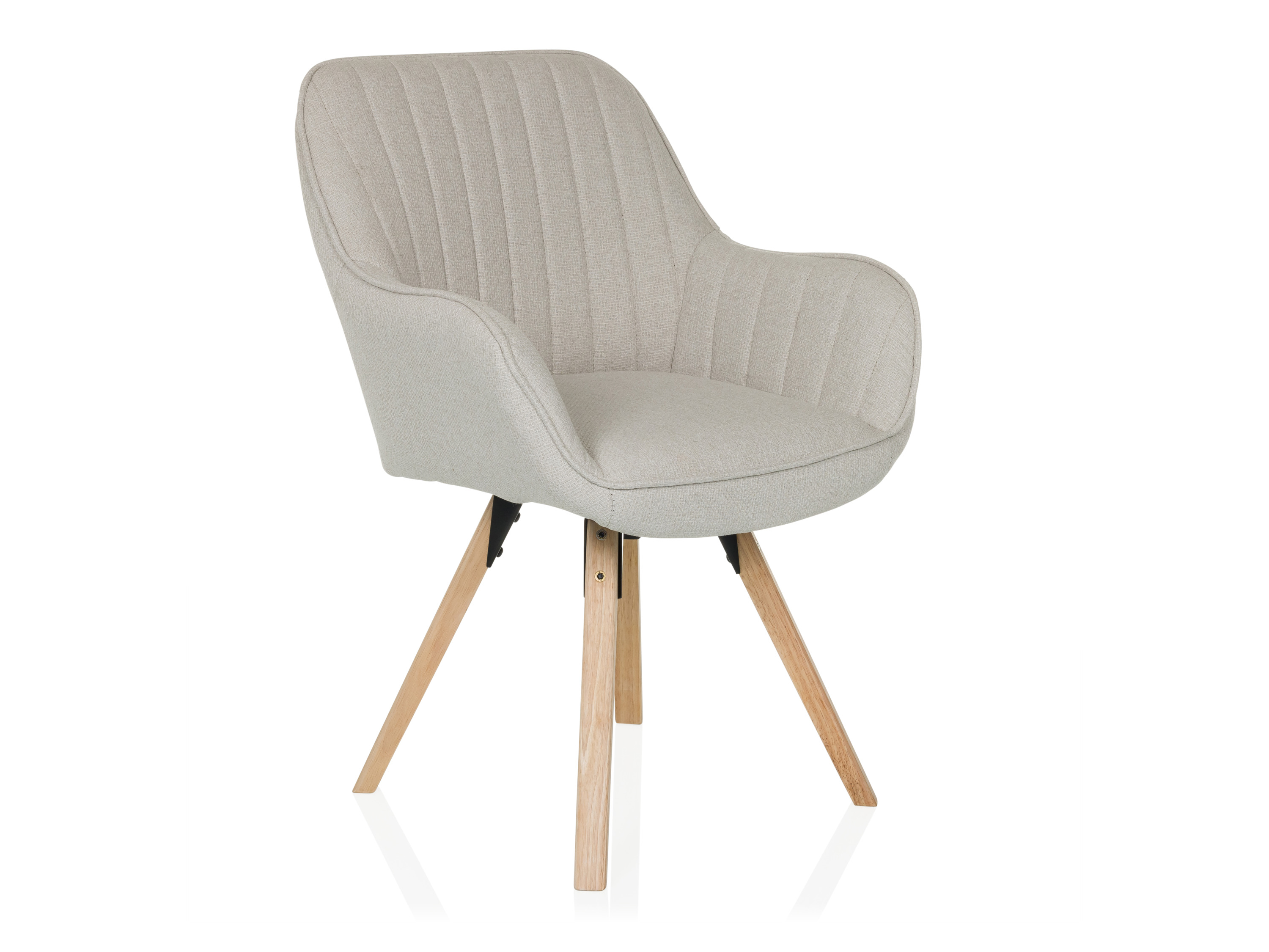 HJH Living Otočná jídelní židle Scandi Soft (krémově bílá)