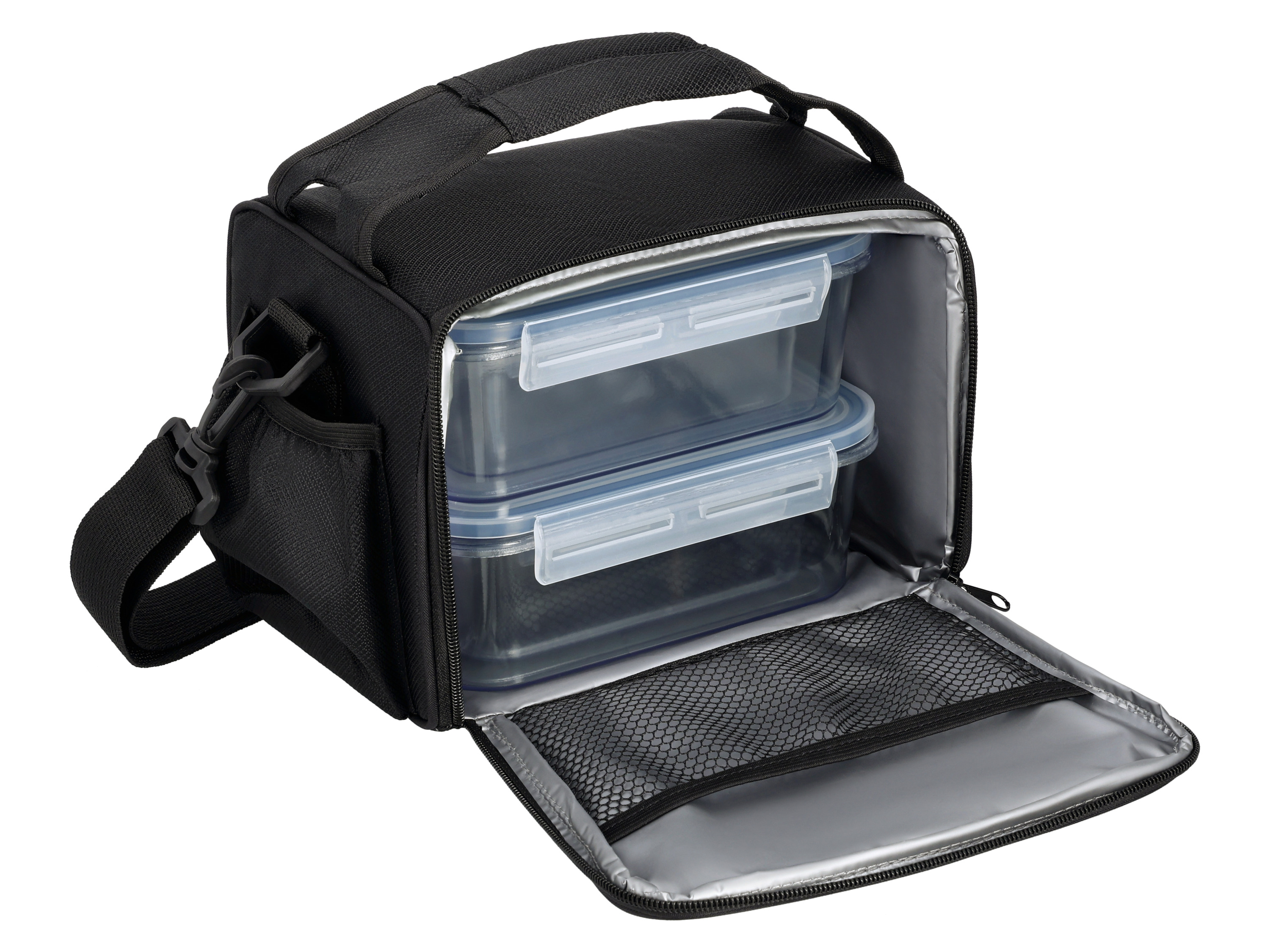 Silvercrest® Chladicí taška s potravinovými dózami (černá)