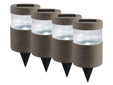 LIVARNO home Sada solárních LED svítidel, 4dílná, tmavý válec