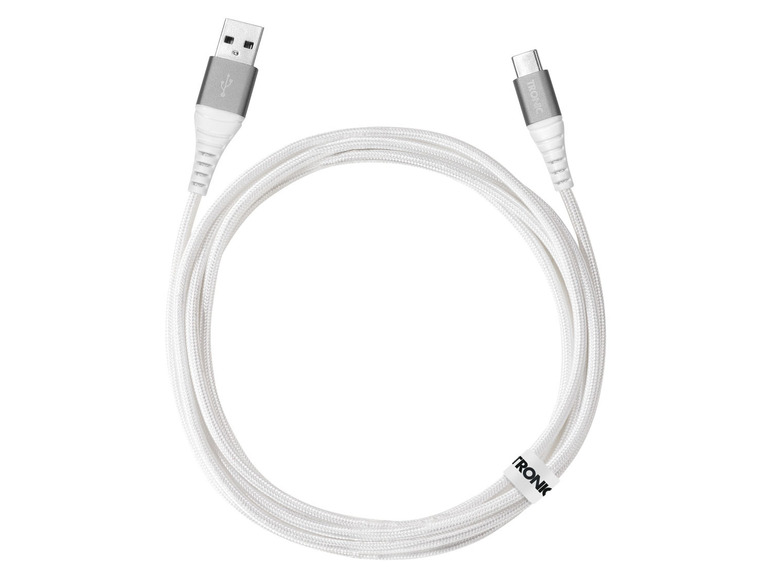  Zobrazit na celou obrazovku TRONIC® Nabíjecí a datový kabel USB-C, 1,8 m, textilní, 480 Mbps - Obrázek 3