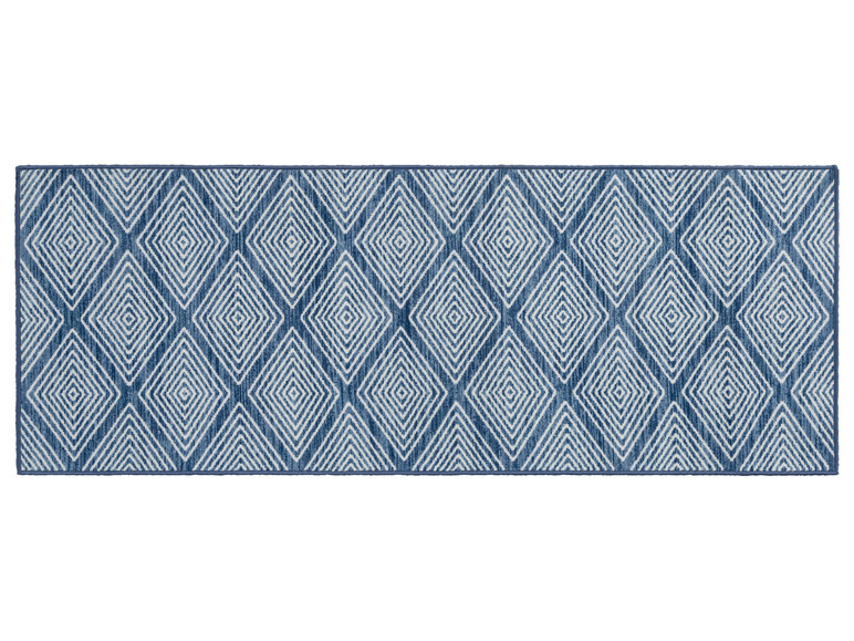 LIVARNO home Kuchyňský koberec, 67 x 180 cm (modrá/geometrický vzor)