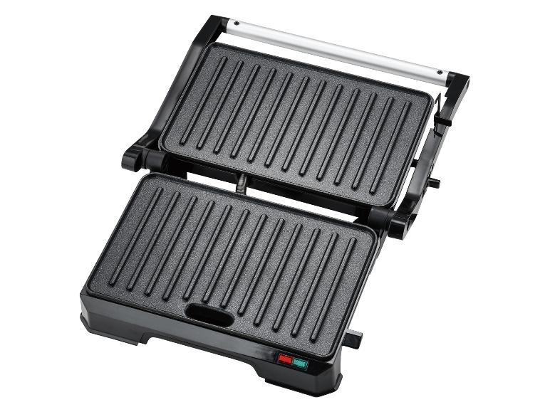 Dvojplotýnný elektrický gril na panini a grilování.