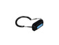 Černý surf leash Mistral se spirálovým kabelem.
