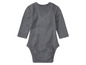 Šedý overal s dlouhým rukávem pro miminka.