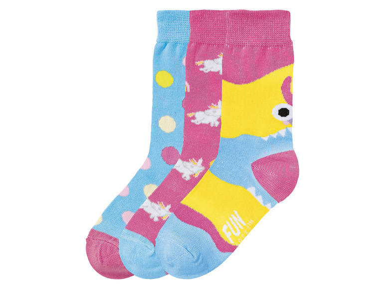  Zobrazit na celou obrazovku Fun Socks Dětské ponožky, 3 páry - Obrázek 2