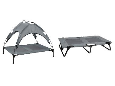 zoofari® Lehátko pro psy se střechou proti slunci / Skládací lehátko pro psy