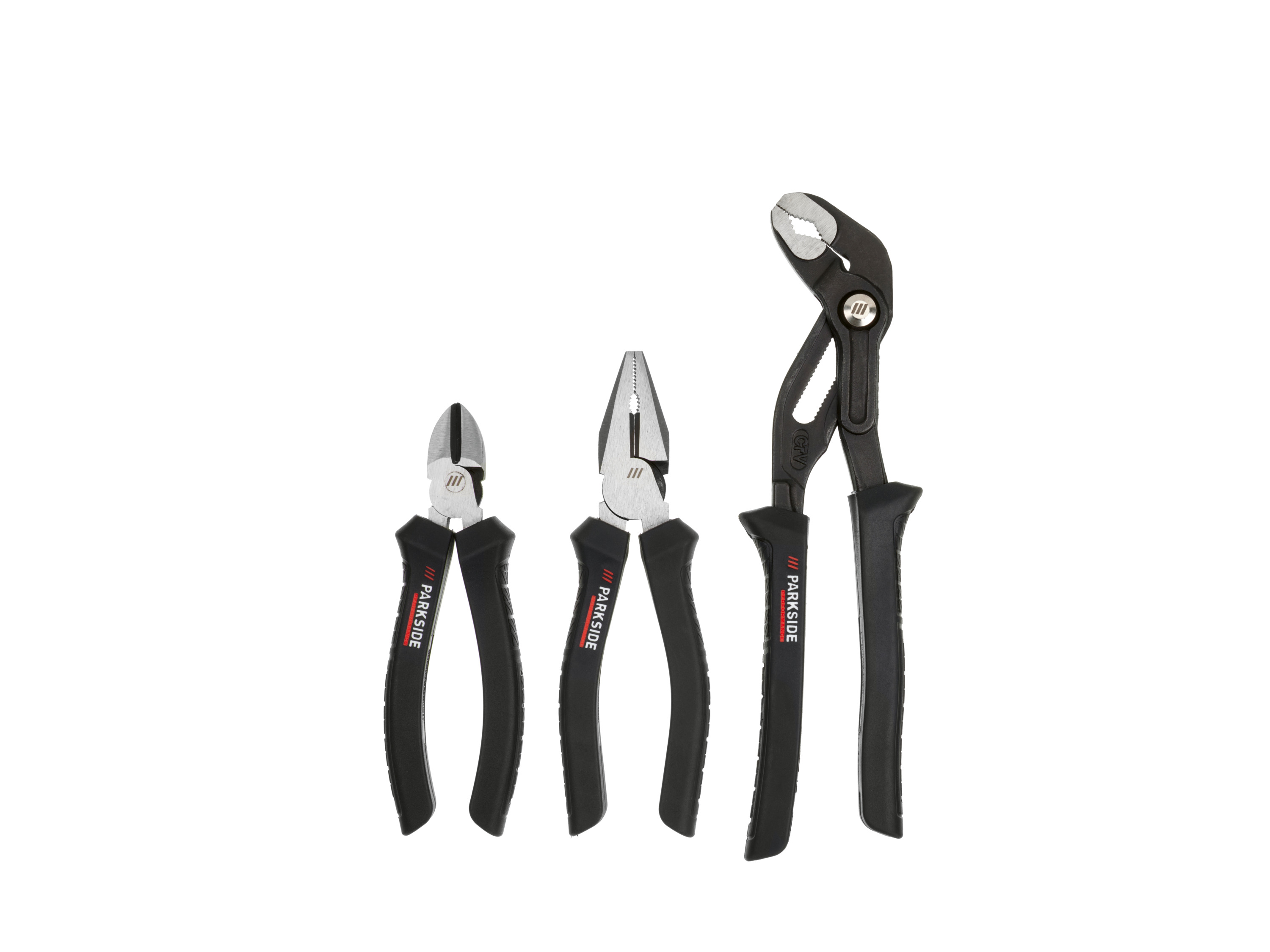 Parkside Performance® Sada kleští, 3dílná (kleště Siko a kombinované kleště)