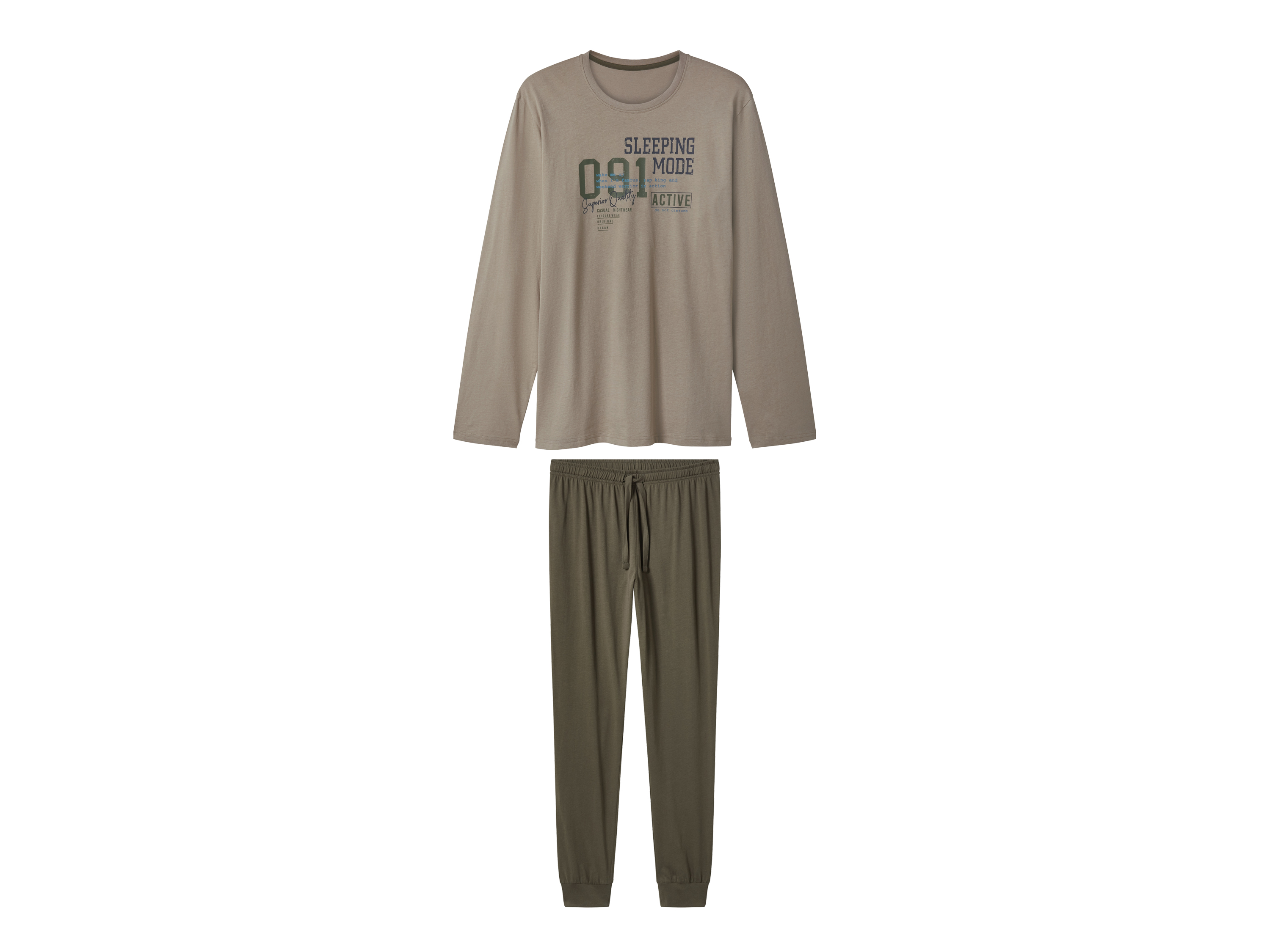esmara Men Pánské pyžamo (šedá/khaki, XL (56/58))
