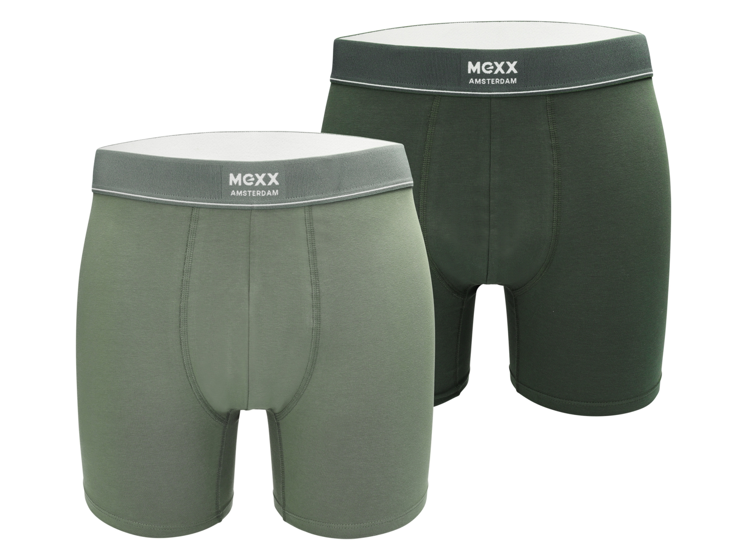 Mexx Pánské boxerky, 2 kusy (tmavě zelená / zelená, M)