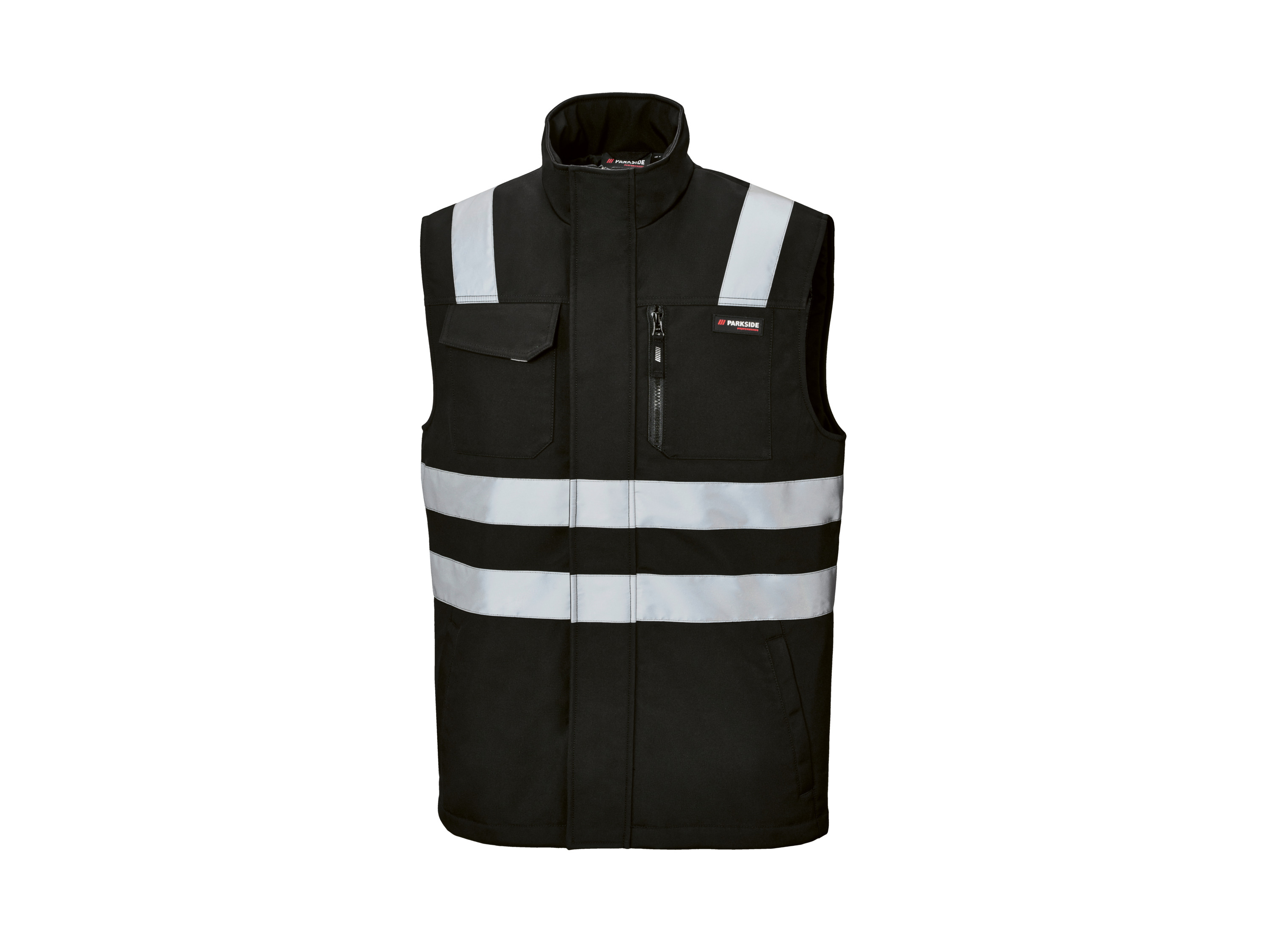 Parkside Performance® Pánská softshellová výstražná vesta (černá, M (48/50))