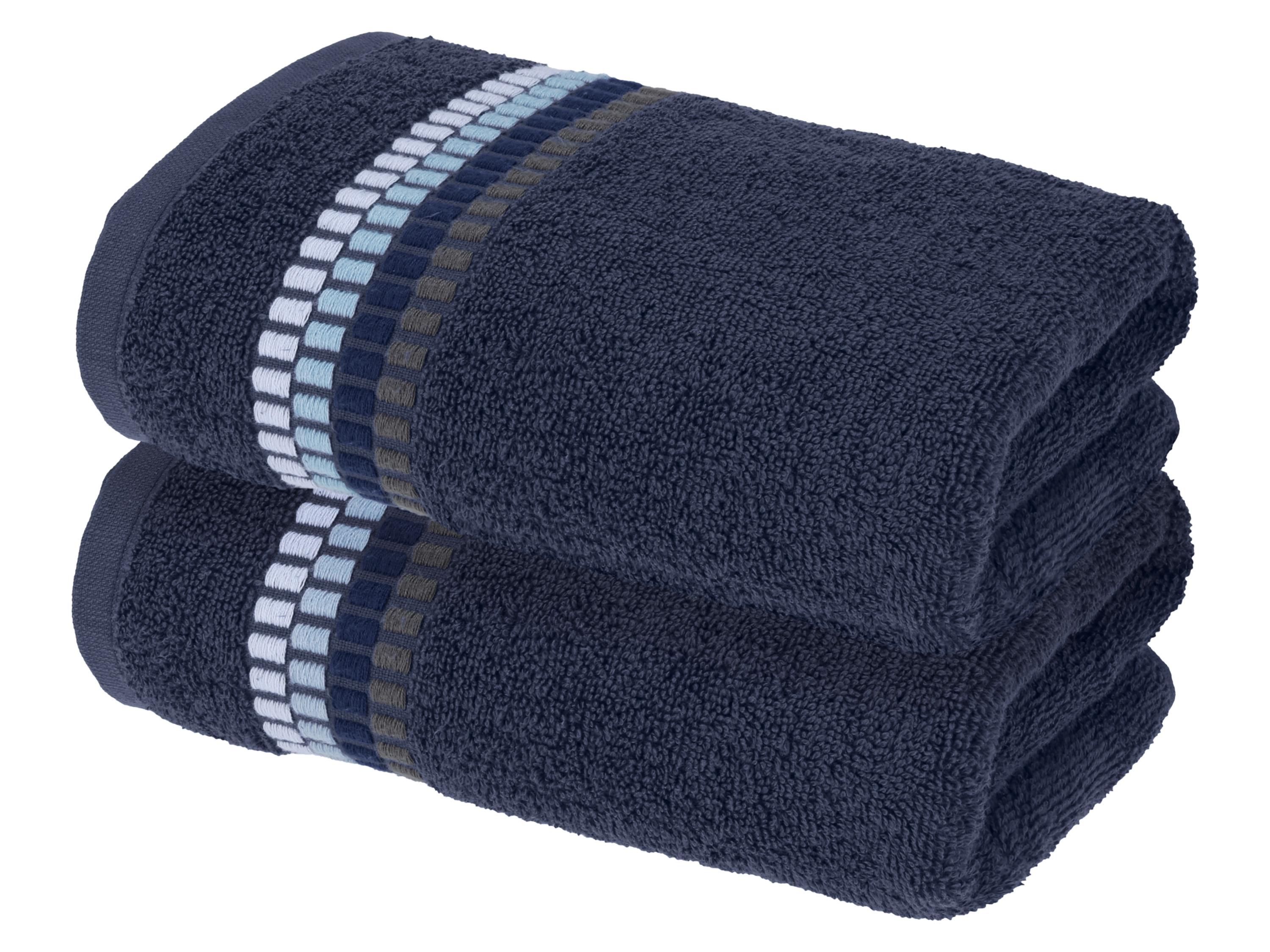 Livarno® Froté ručník, 50 x 100 cm, 500 g/m2, 2 kusy (tmavě modrá)