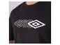 Černé tričko s bílým vzorem loga Umbro