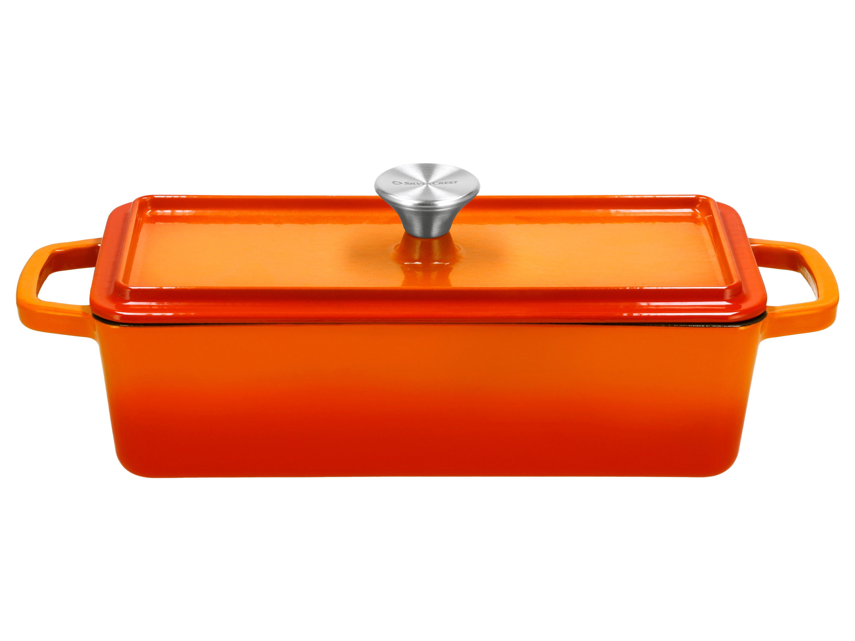 Silvercrest® Litinový hrnec/forma na pečení chleba Premium (obdélníkový, oranžová)