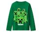 Zelené tričko s dlouhým rukávem s potiskem Minecraft creeperů