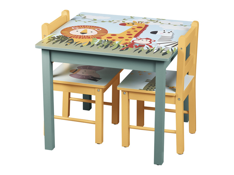  Zobrazit na celou obrazovku LIVARNO home Dětský stůl se 2 židličkami Safari - Obrázek 6