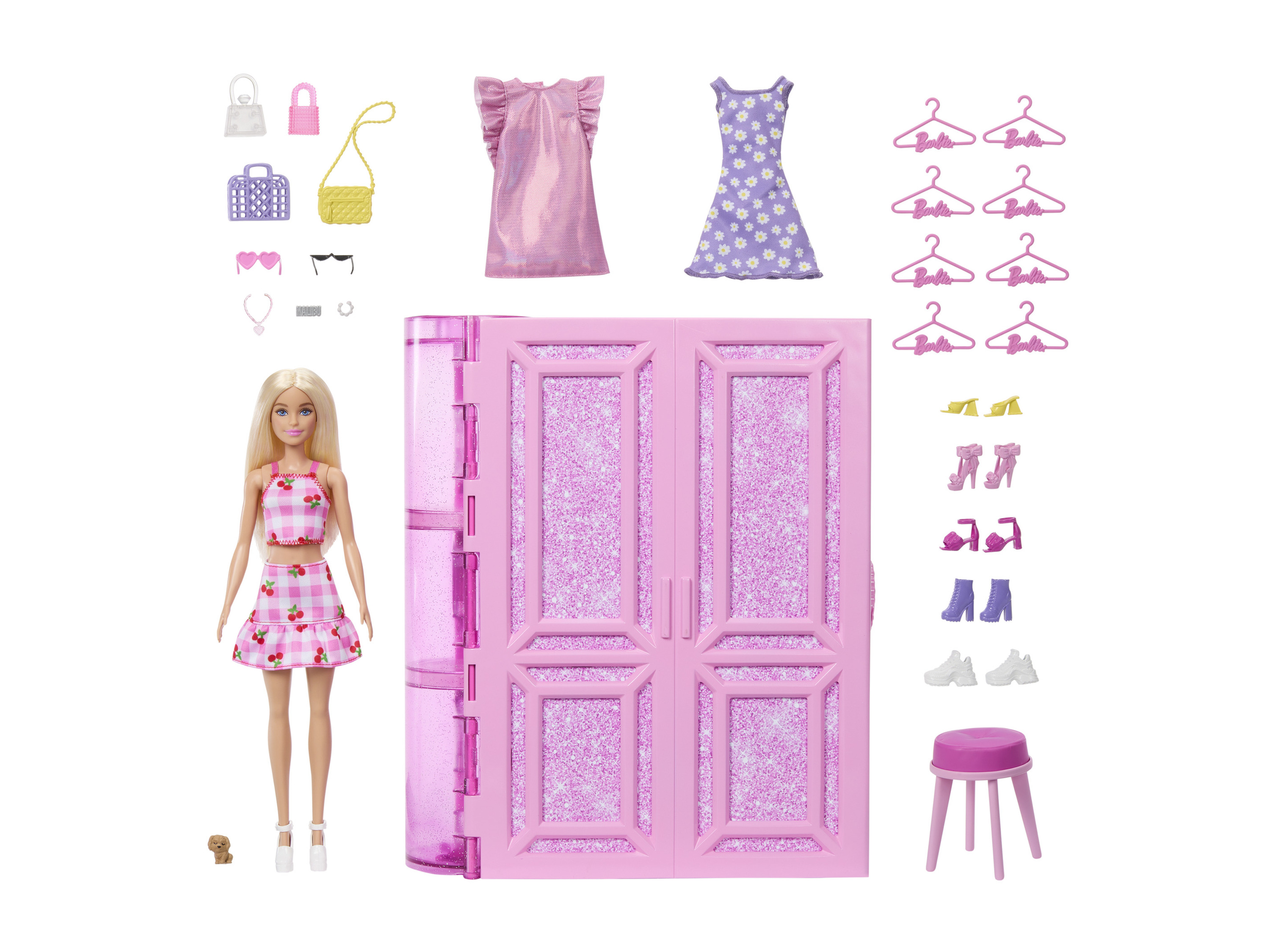 Barbie Šatník snů v pastelových barvách s panenkou