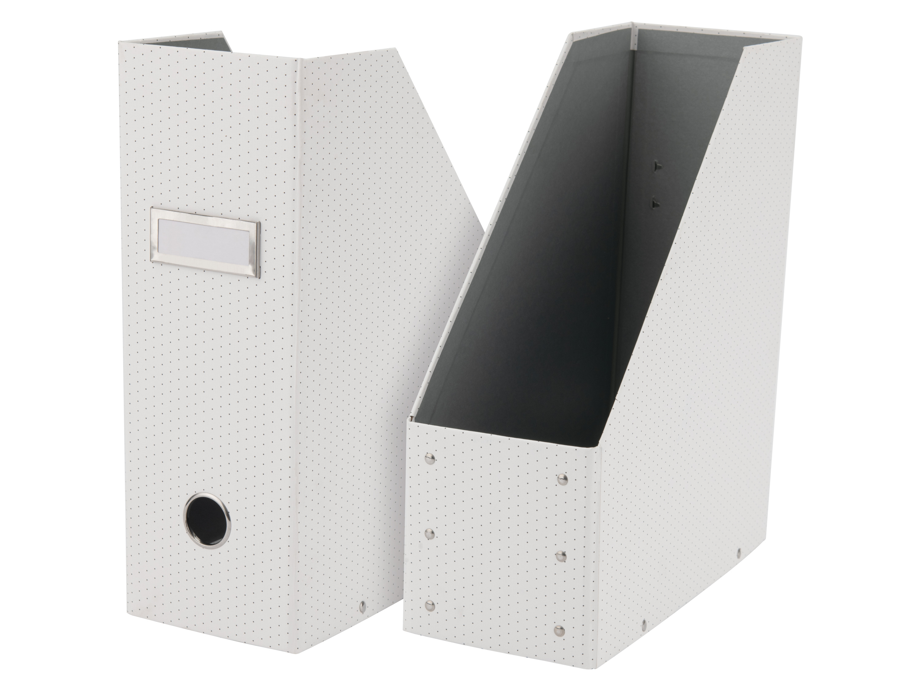crelando® Stojan na spisy / kancelářský box / držák na tužky (stojan na spisy nebo časopisy, bílá)