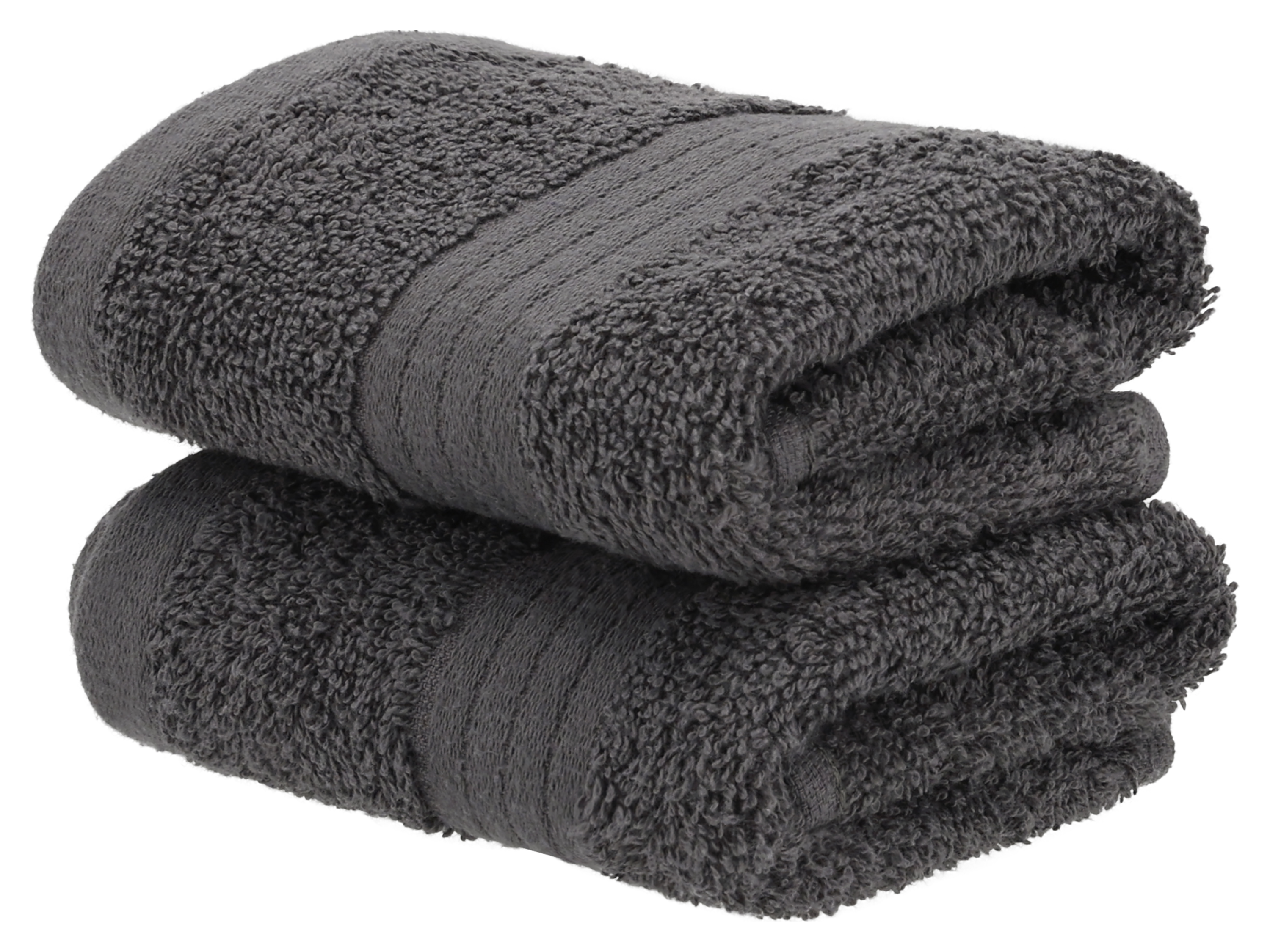 Livarno home Froté ručník pro hosty, 30 x 50 cm, 500 g/m², 2 kusy (tmavě šedá)