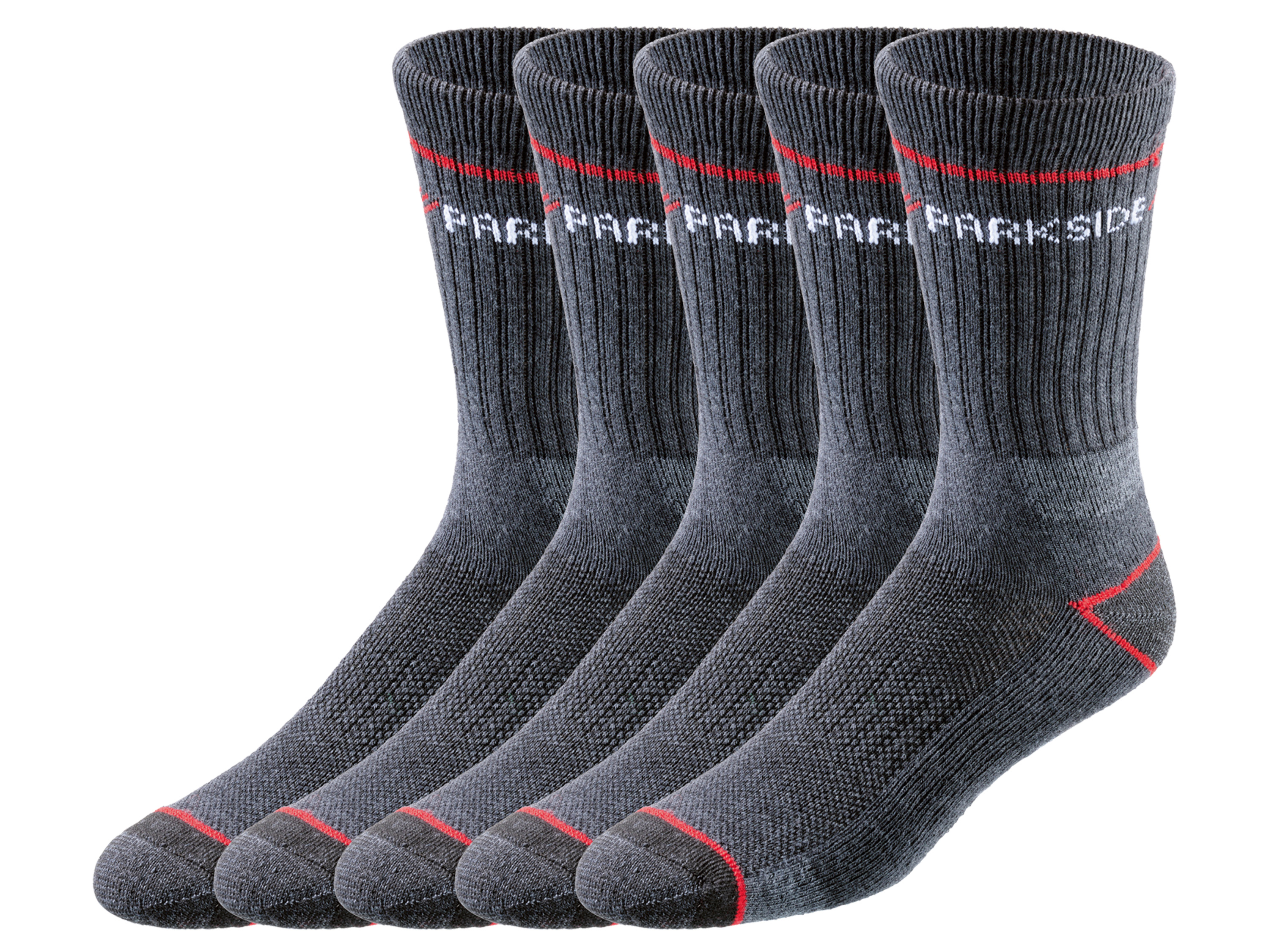 Parkside® Pánské pracovní ponožky, 5 párů (39/42, šedá)