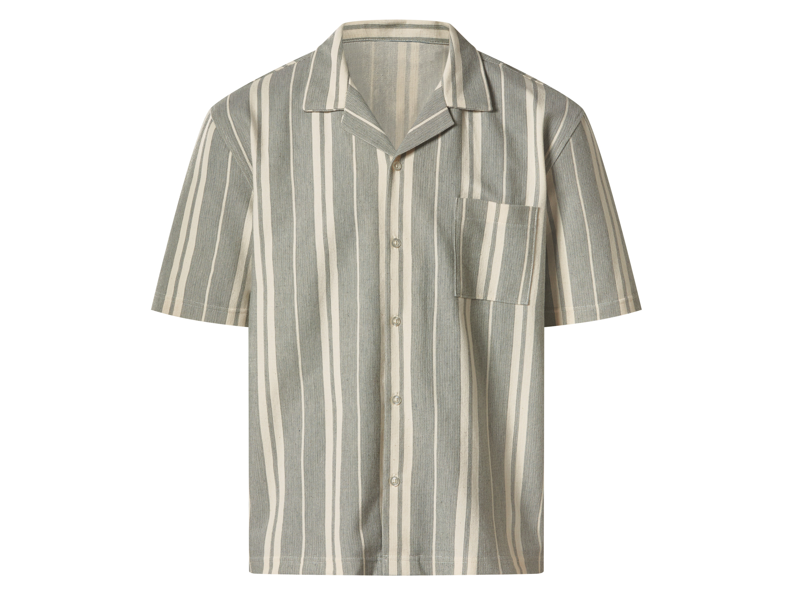 esmara Men Pánská volnočasová košile (zelená/bílá, XL (56/58))