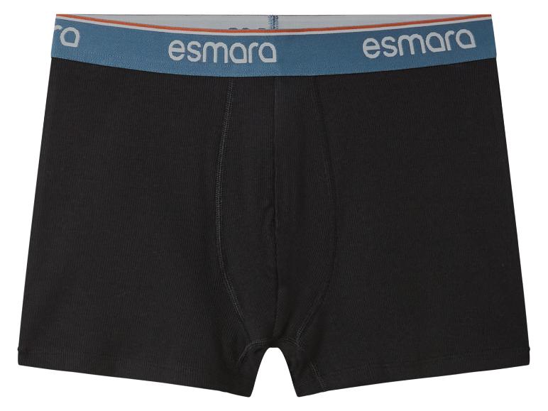 Černé boxerky Esmara s modrým a oranžovým pasem