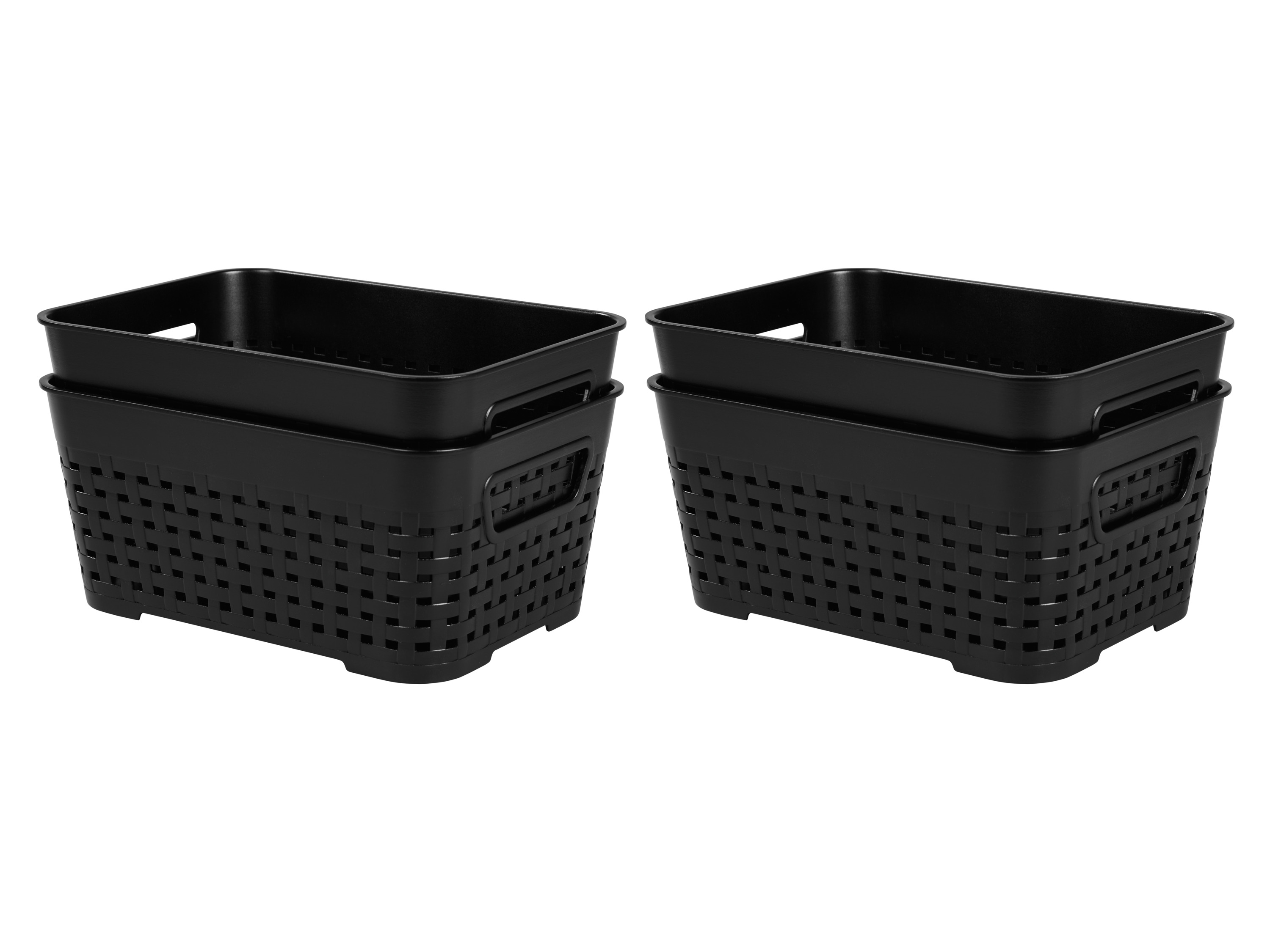 W5 Sada úložných košíků (černá)