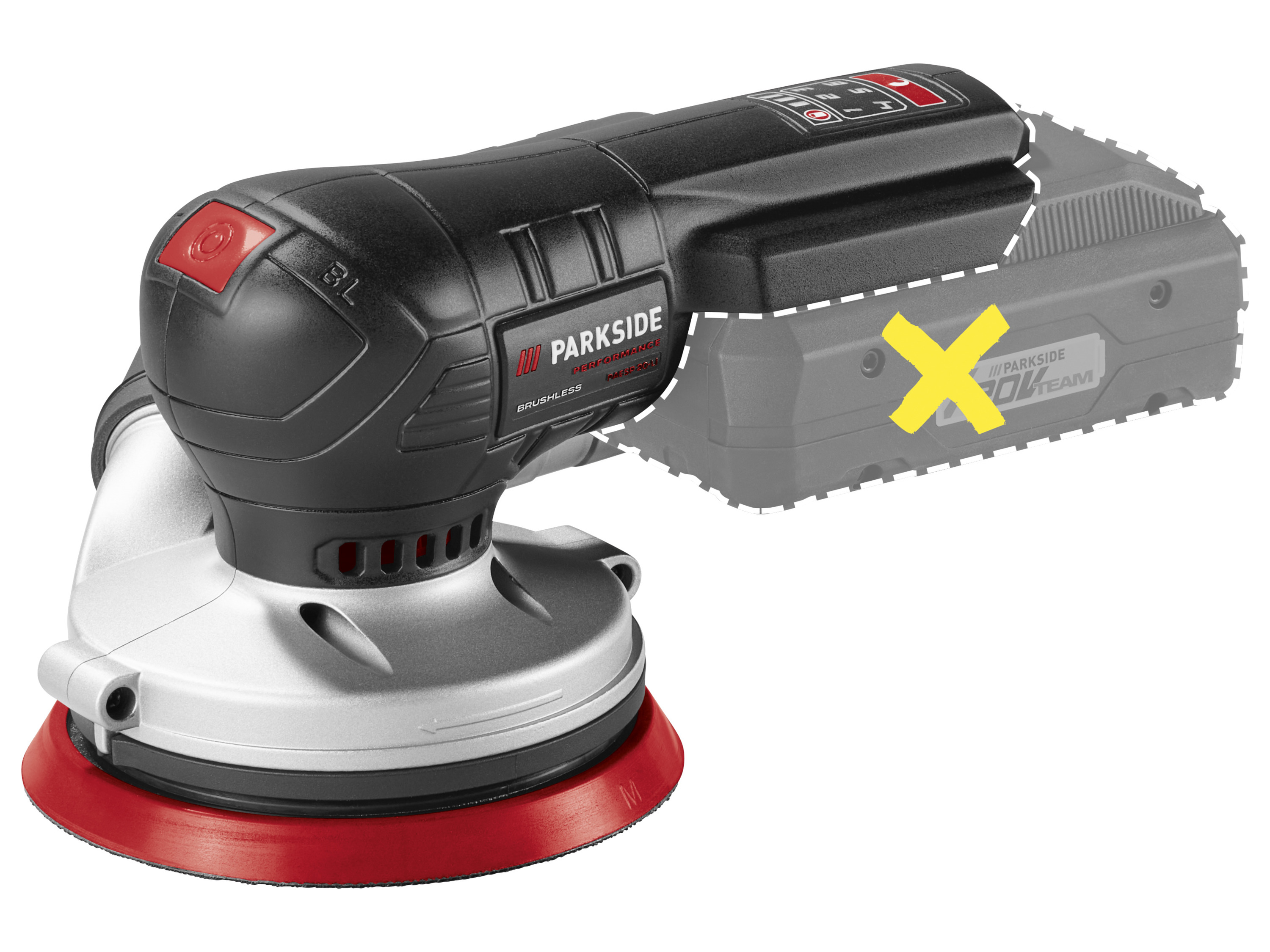 Parkside Performance® Aku vibrační bruska Pamsp 20-Li A2 / Aku excentrická bruska Paesp 20-Li A2 – bez akumulátoru a nabíječky (aku excentrická bruska