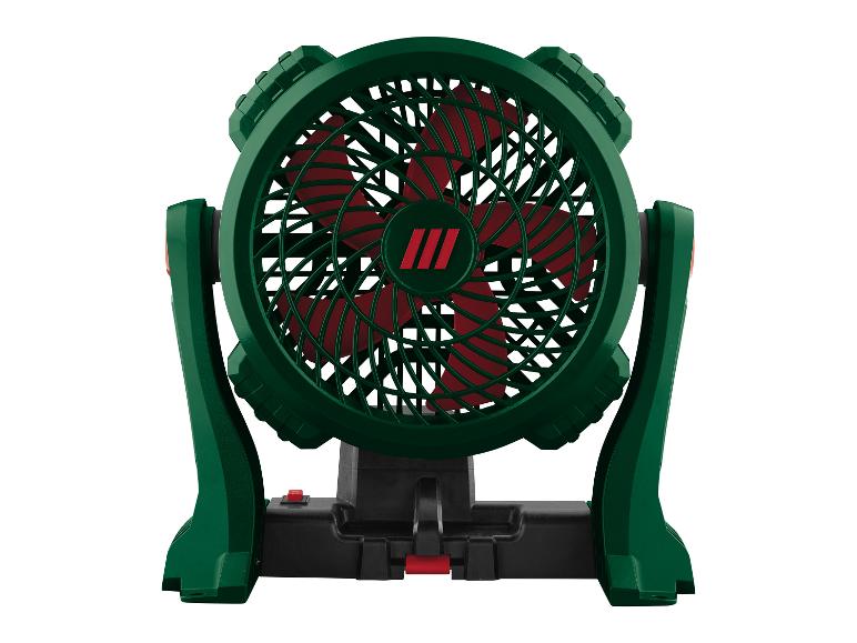 Robustní zelený a červený ventilátor Mastercraft.