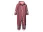 Růžový nepromokavý overal pro děti s reflexními detaily.