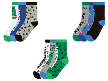 Minecraft Chlapecké ponožky, 3 páry