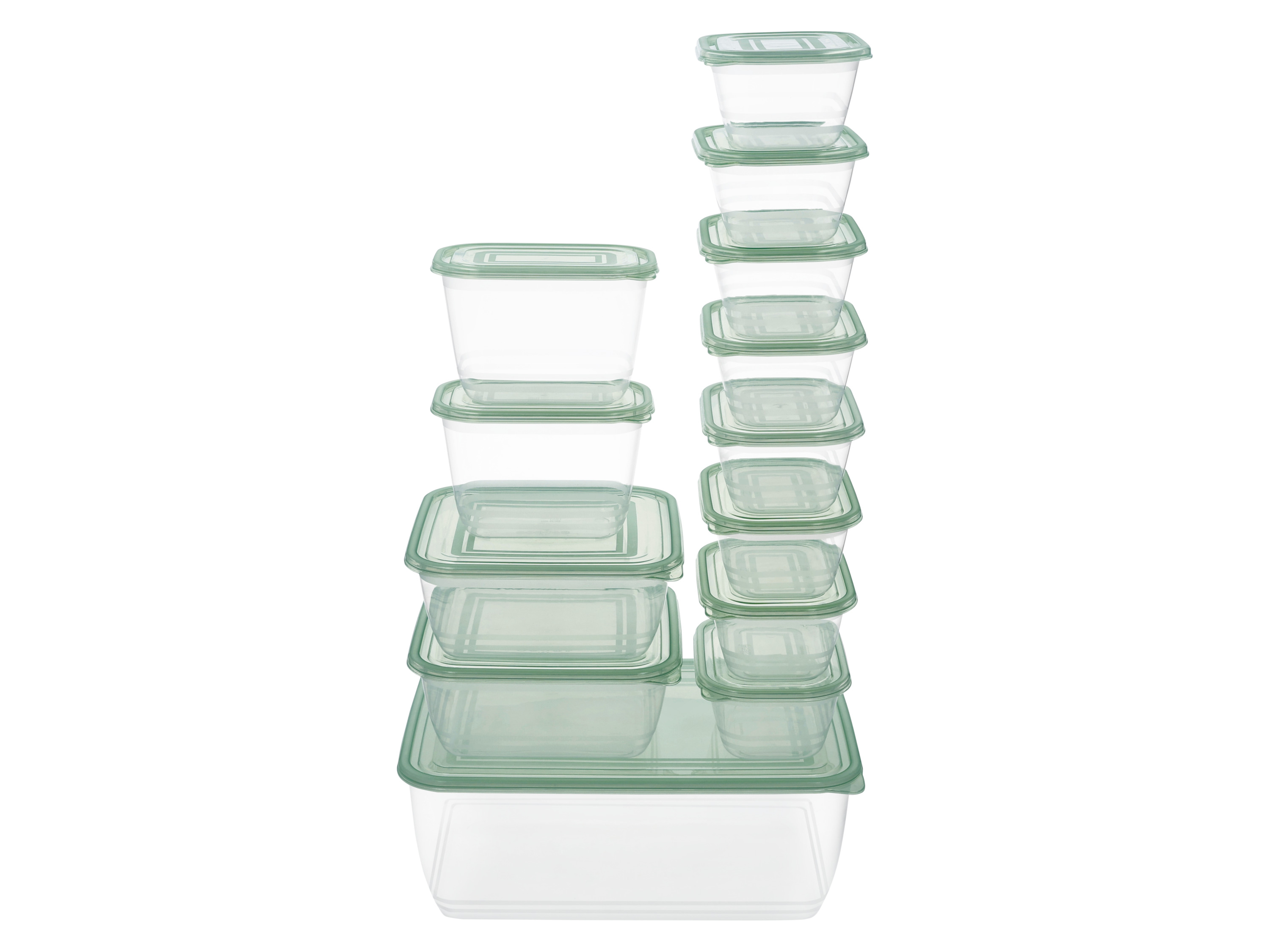 Silvercrest® Sada potravinových dóz, 13 kusů (mintová)