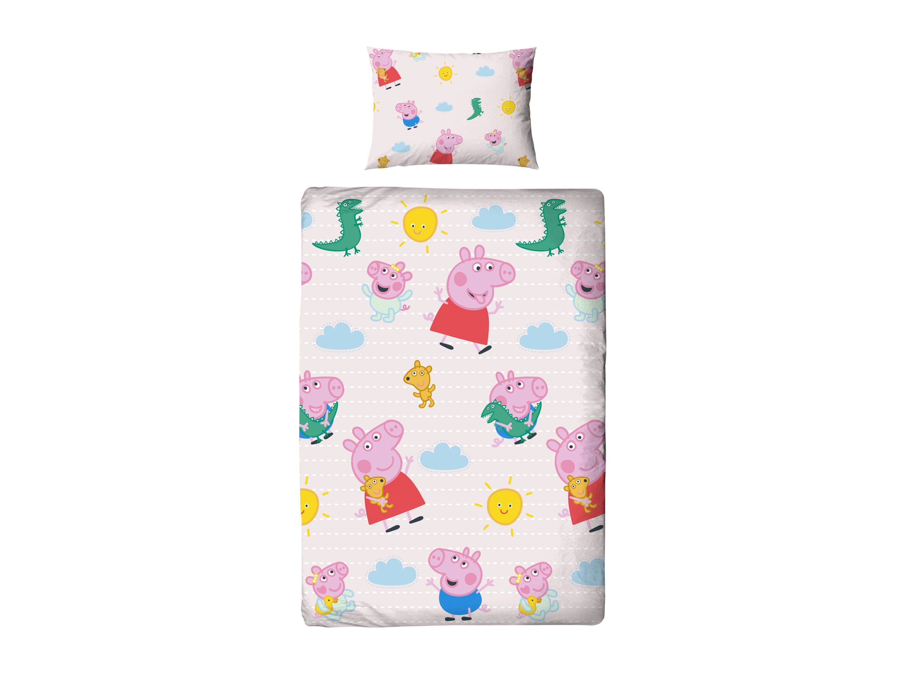 Dětské ložní povlečením Bluey / Prasátko Peppa, 140 x 200 cm, 70 x 90 cm (dívčí plavky / Prasátko Peppa)