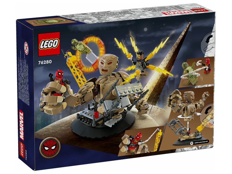 LEGO Marvel sada s Sandmanem a Spider-Manem.