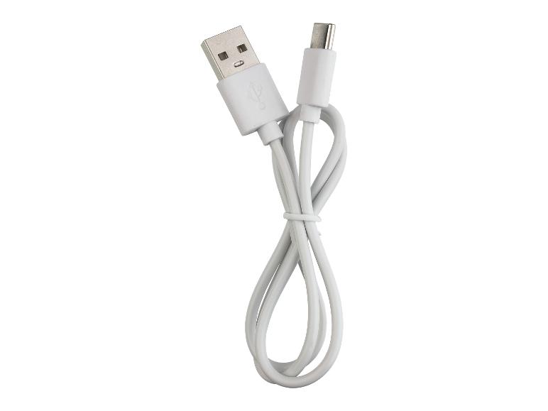 Bílý kabel USB-C na USB.