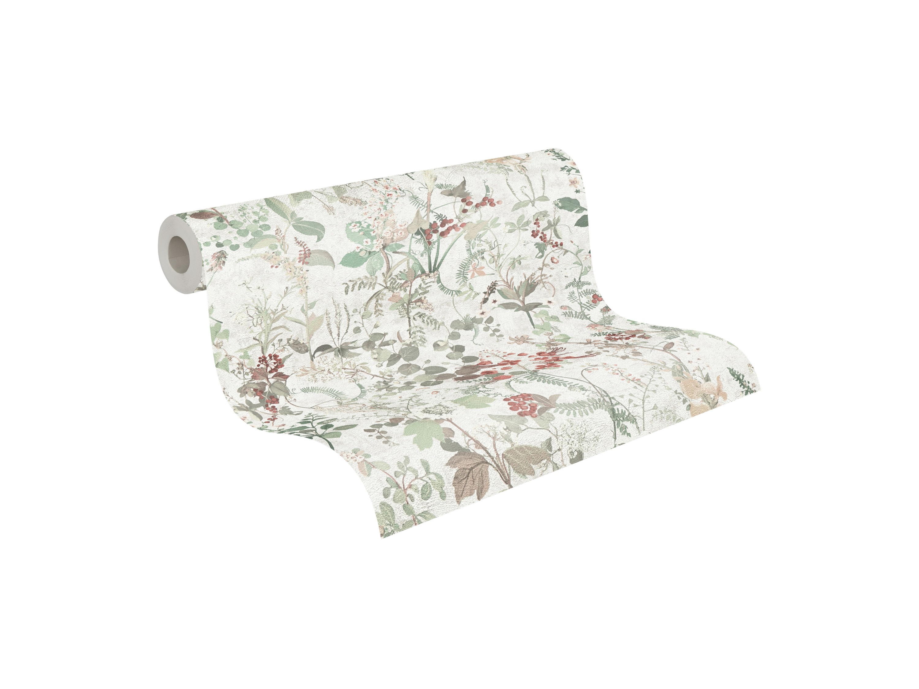 AS Création Vliesová tapeta (Krémová se zelenou a červenou, 10,05 x 0,53 m)