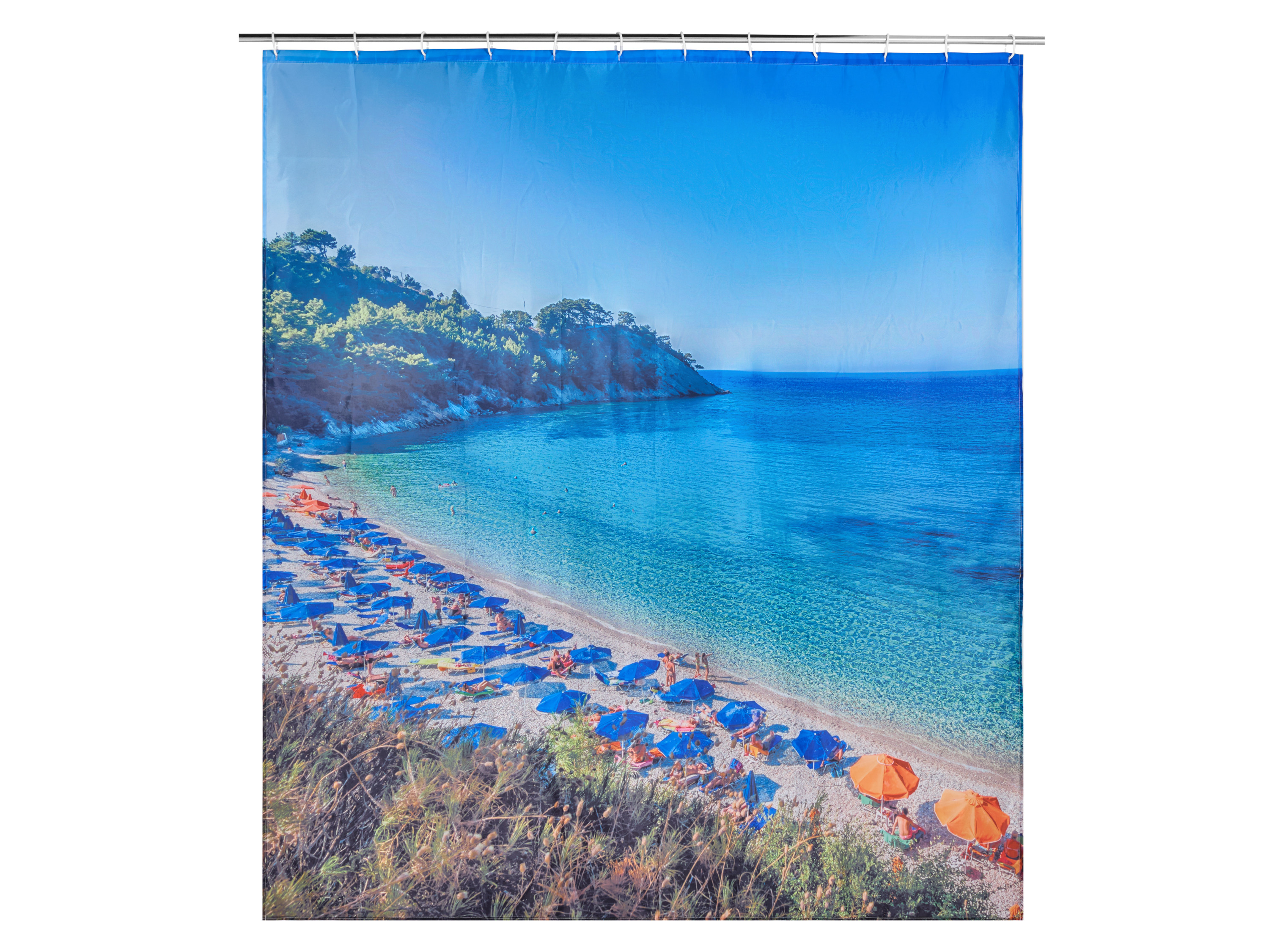 Livarno® Sprchový závěs, 180 x 200 cm (pláž)