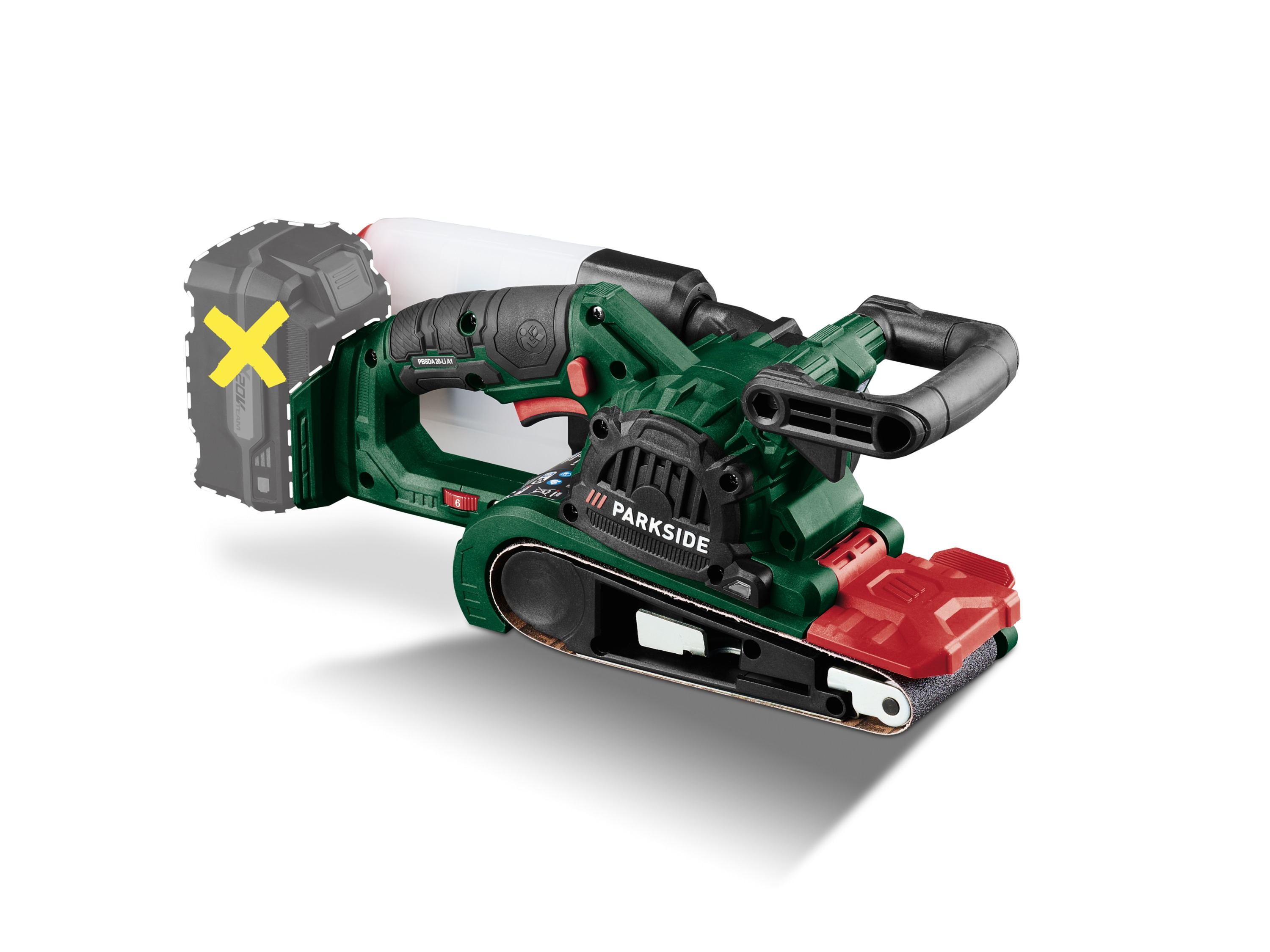 Parkside® Aku pásová bruska Pbsda 20-Li A1 – bez akumulátoru a nabíječky