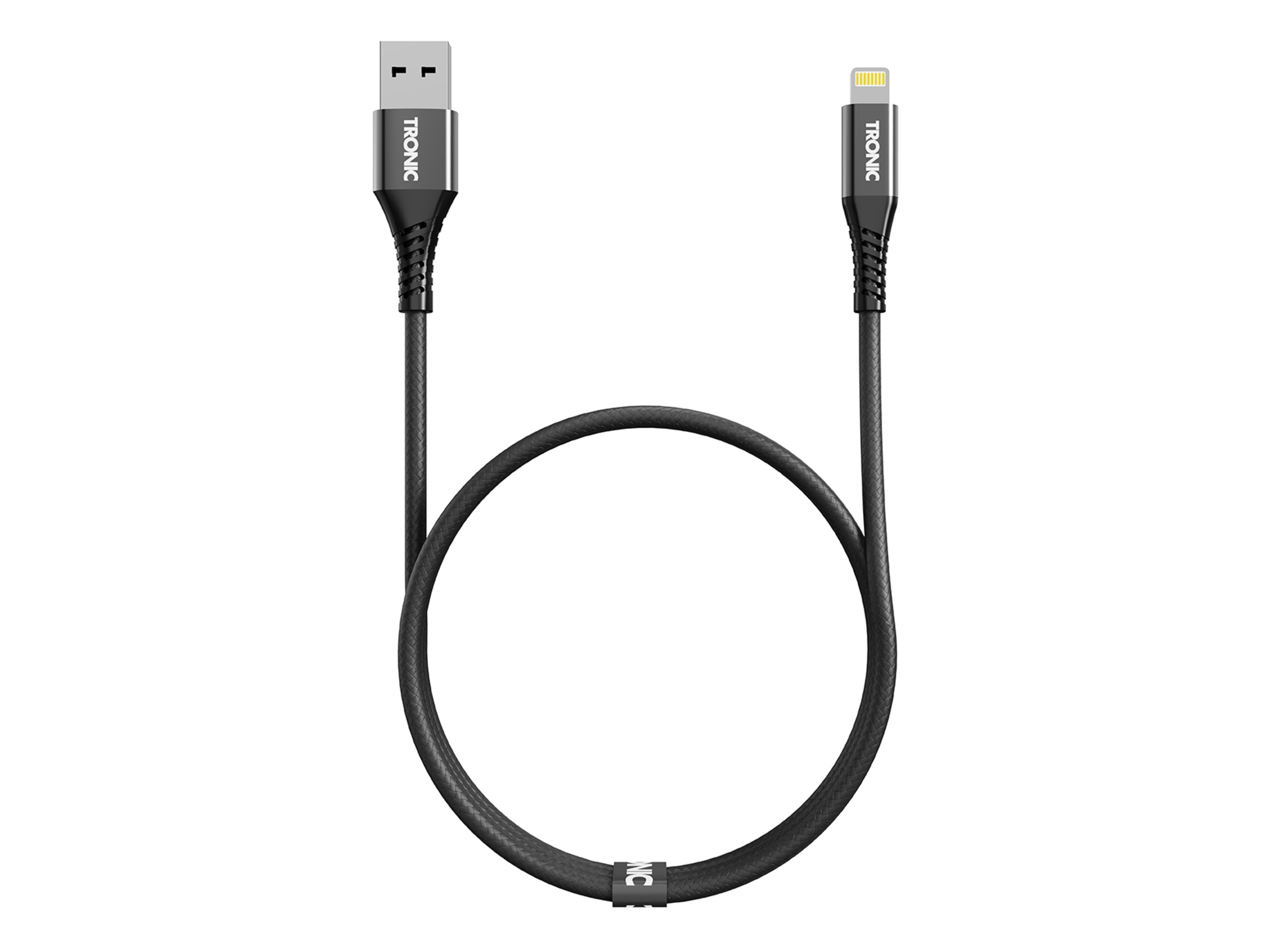 Tronic® Nabíjecí a datový kabel, 1 m (Usb-A - 8 pin/černá)