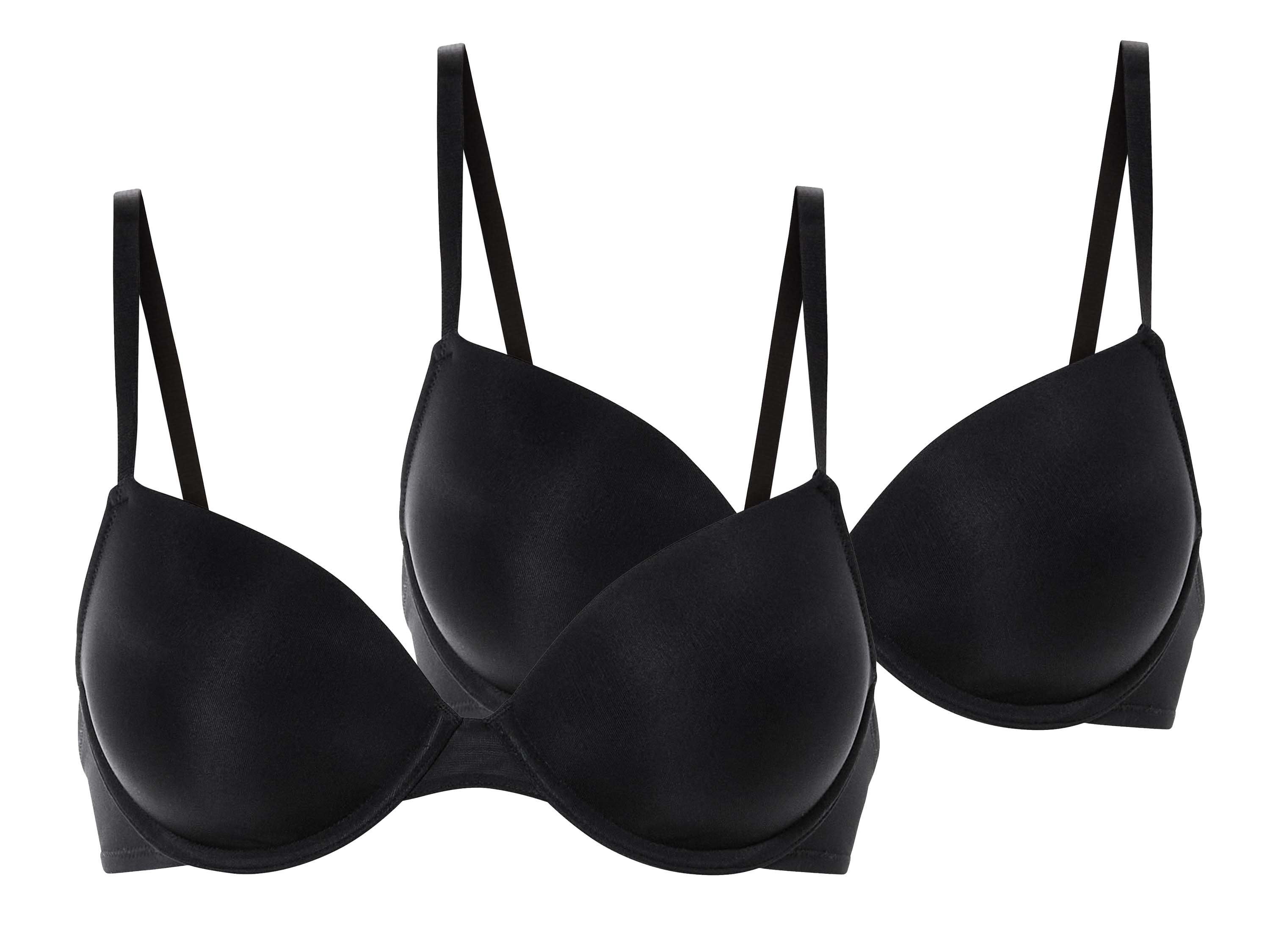 esmara® Dámská podprsenka, 2 kusy (černá, 85b)