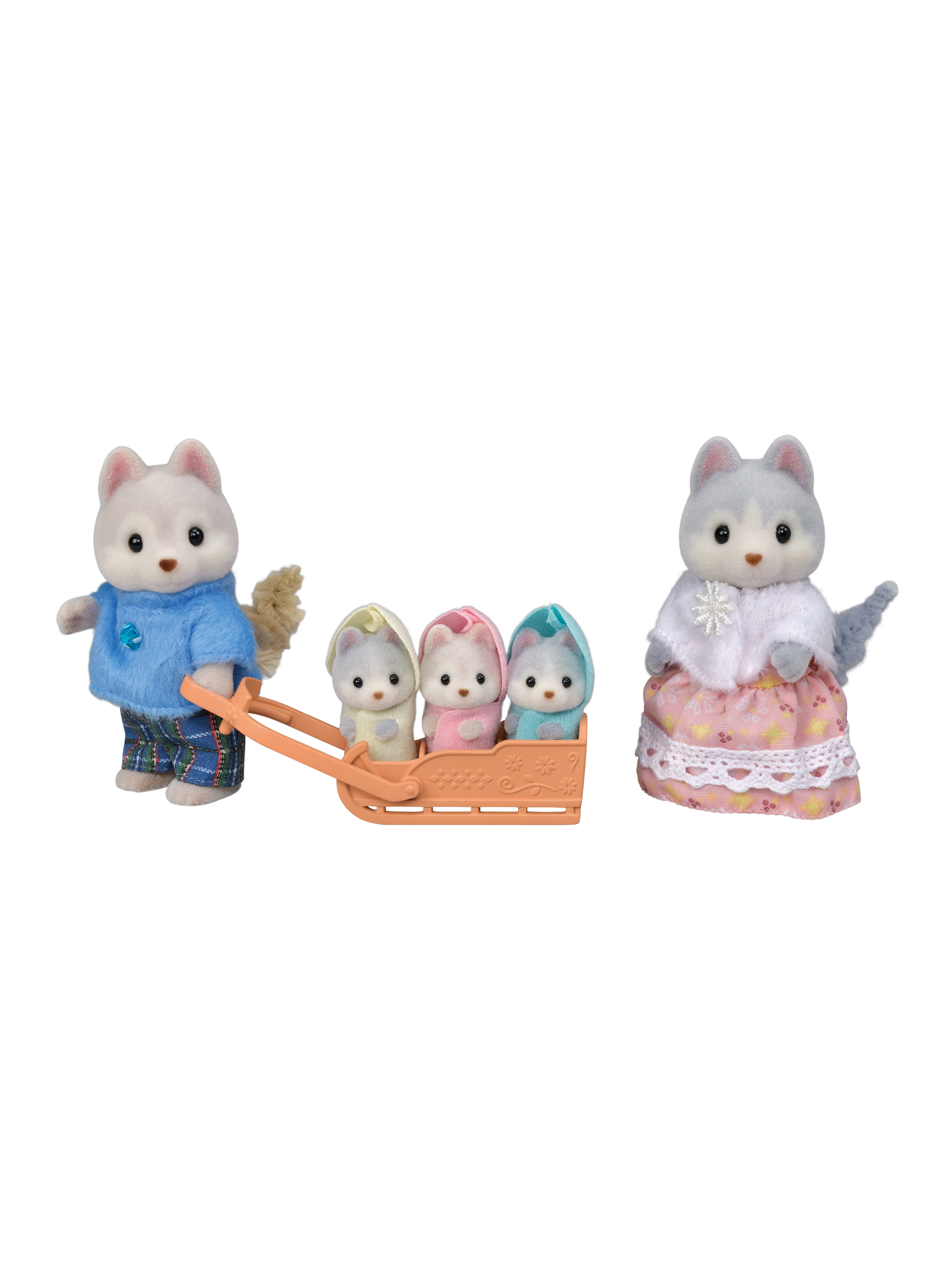 Sylvanian Families Rodina Husky s trojčaty