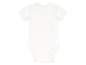 Bílé body s krátkým rukávem pro miminka