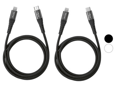 TRONIC Nabíjecí a datový kabel Lightning, 1 m, textilní, 480 Mbps, až 3A