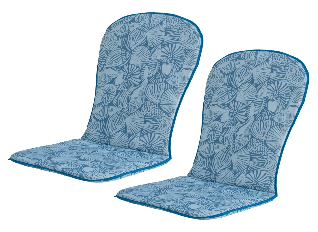 Livarno® Sada potahů na křeslo 88 x 44 x 2 cm, 2dílná, modrá