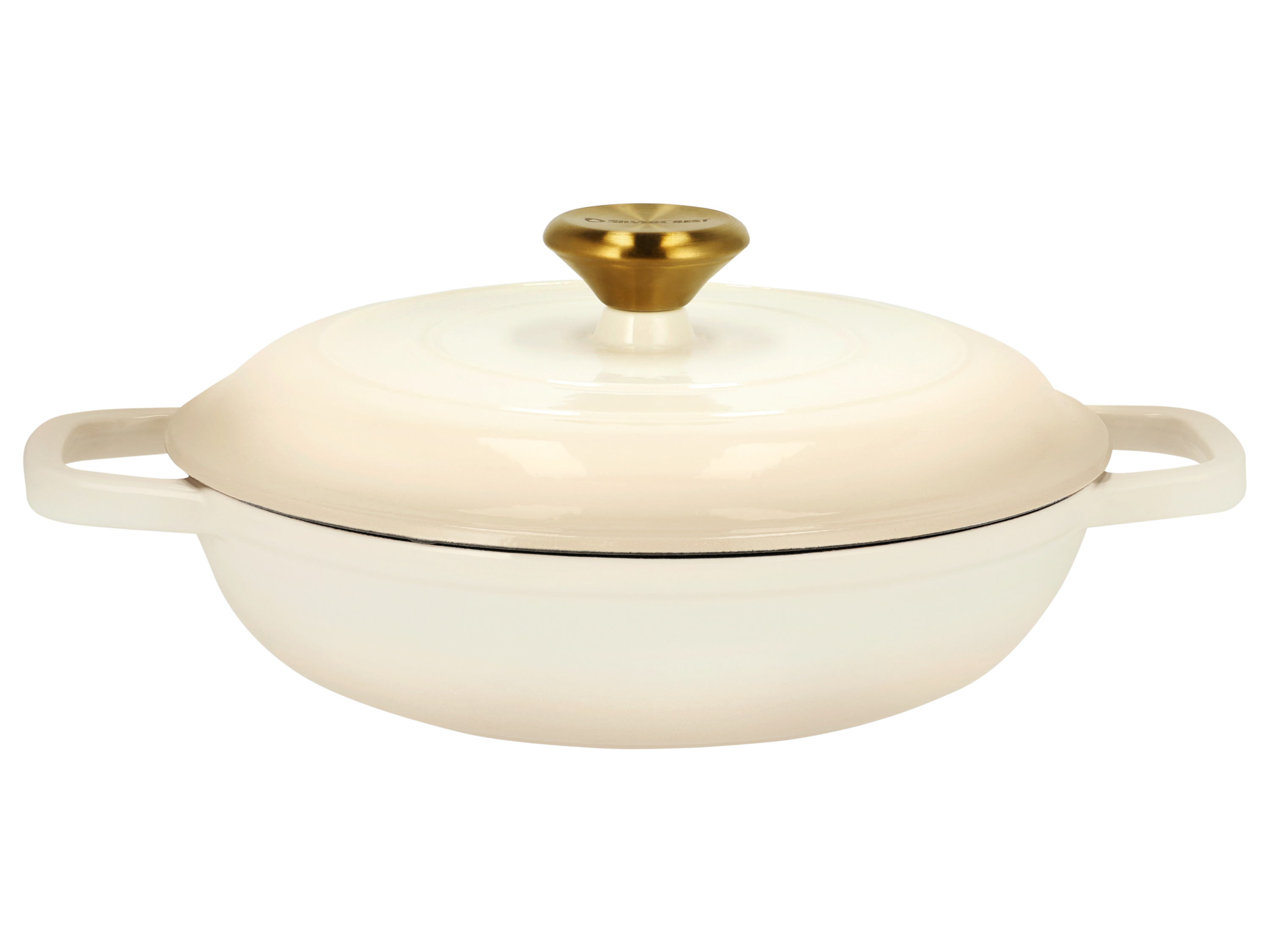 Silvercrest® Litinová servírovací pánev Premium, Ø 25 cm / 2,4 l (béžová)