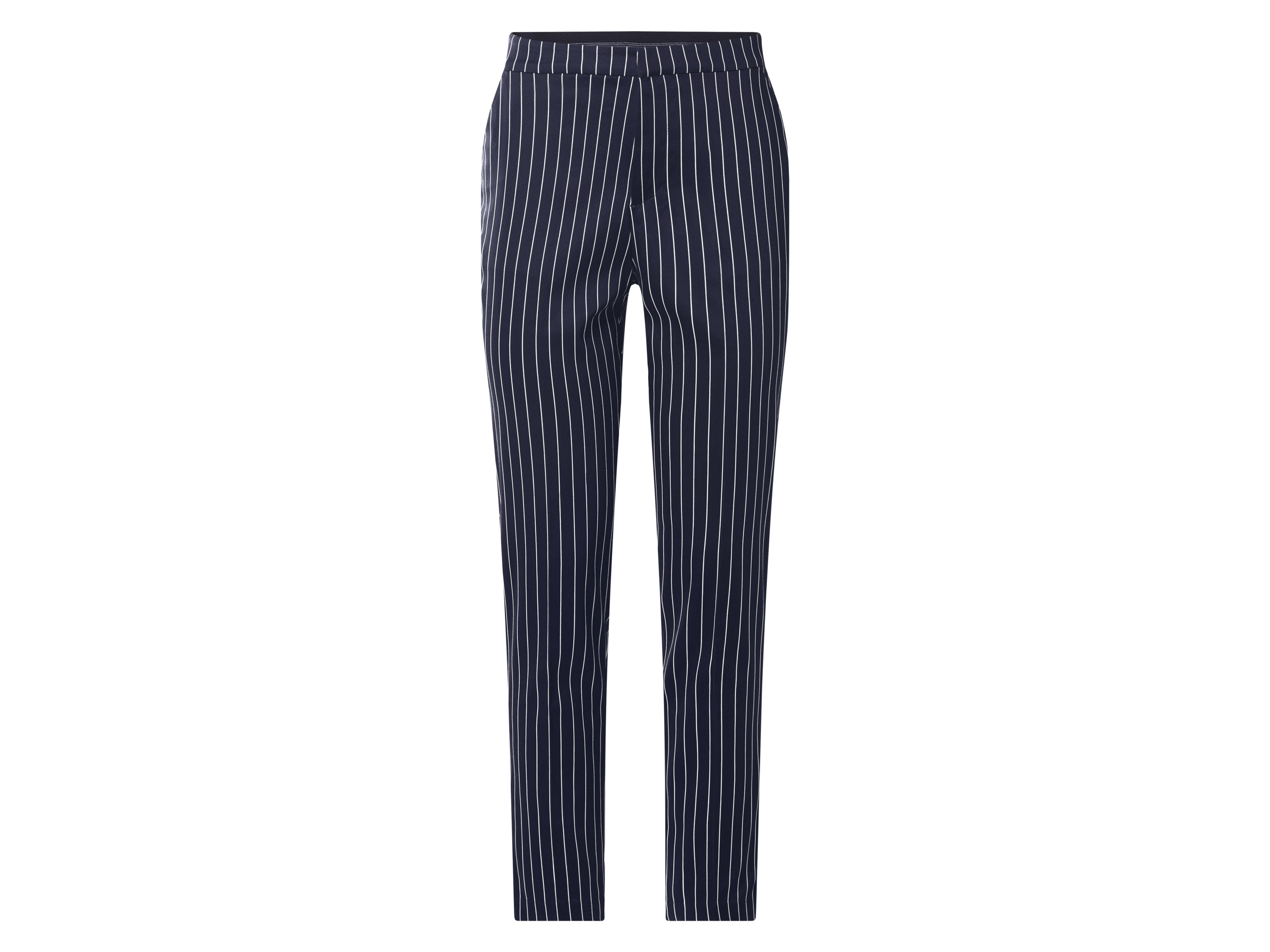 esmara® Dámské slacks kalhoty (pruhy / navy modrá, 38)
