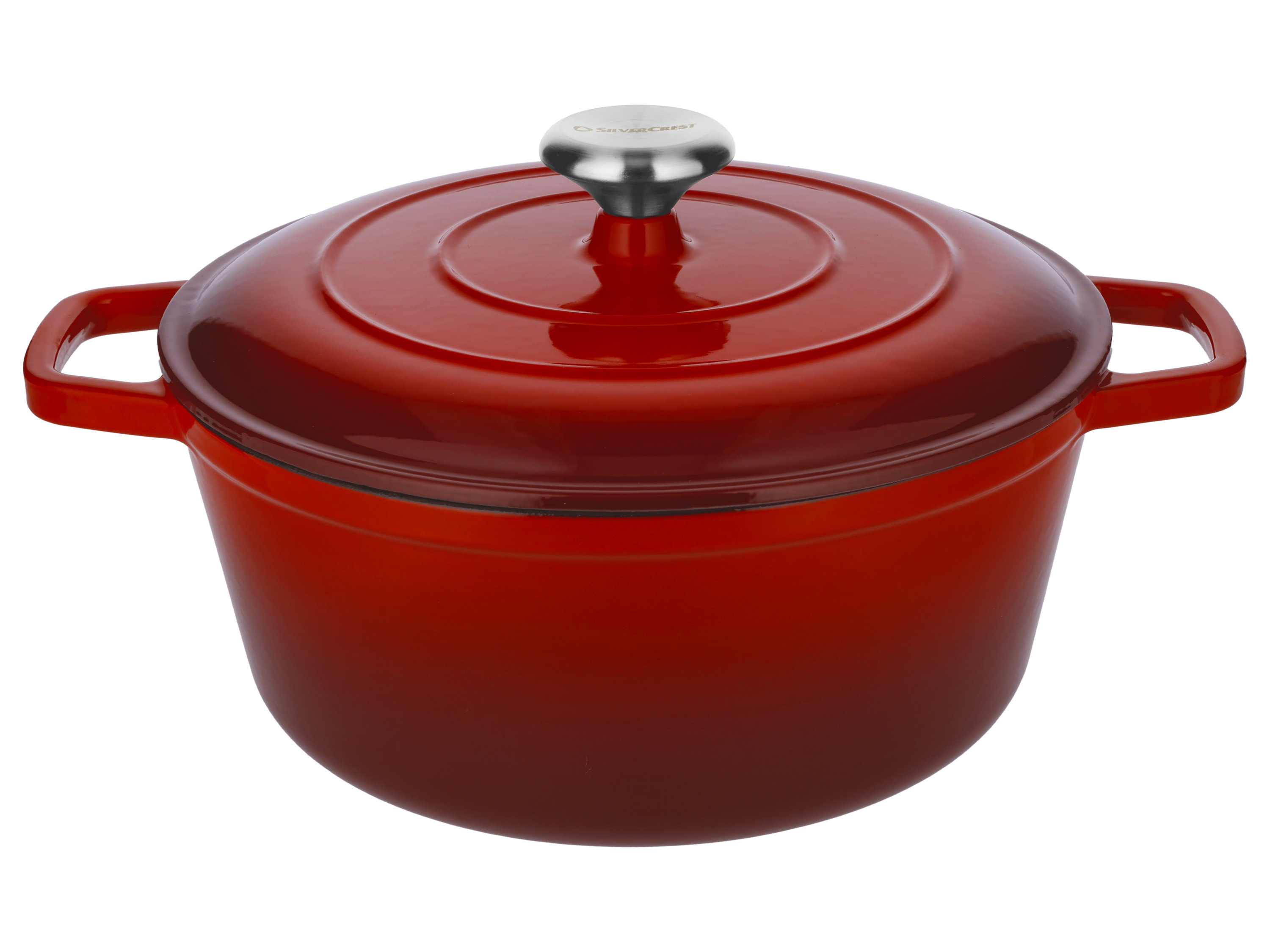 Silvercrest® Litinový hrnec Premium, Ø 27 cm / 5,6 l (červená)