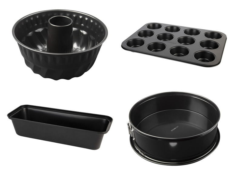 Pečicí formy na dort, muffiny a chléb, včetně vyjímatelné formy Ernesto.