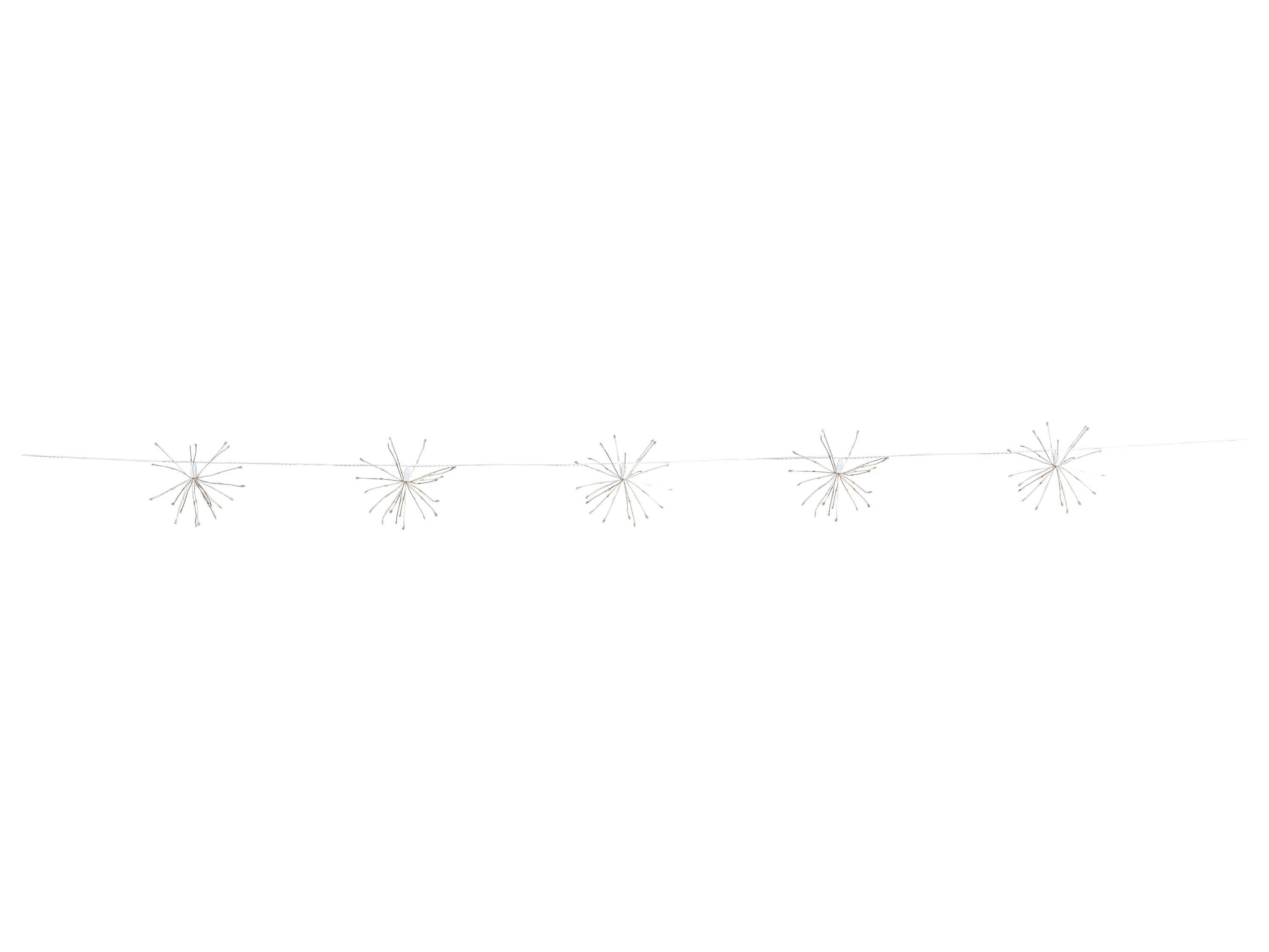 Livarno home Světelný LED řetěz, 200 LED (5x květ pampelišky s teplým bílým světlem)