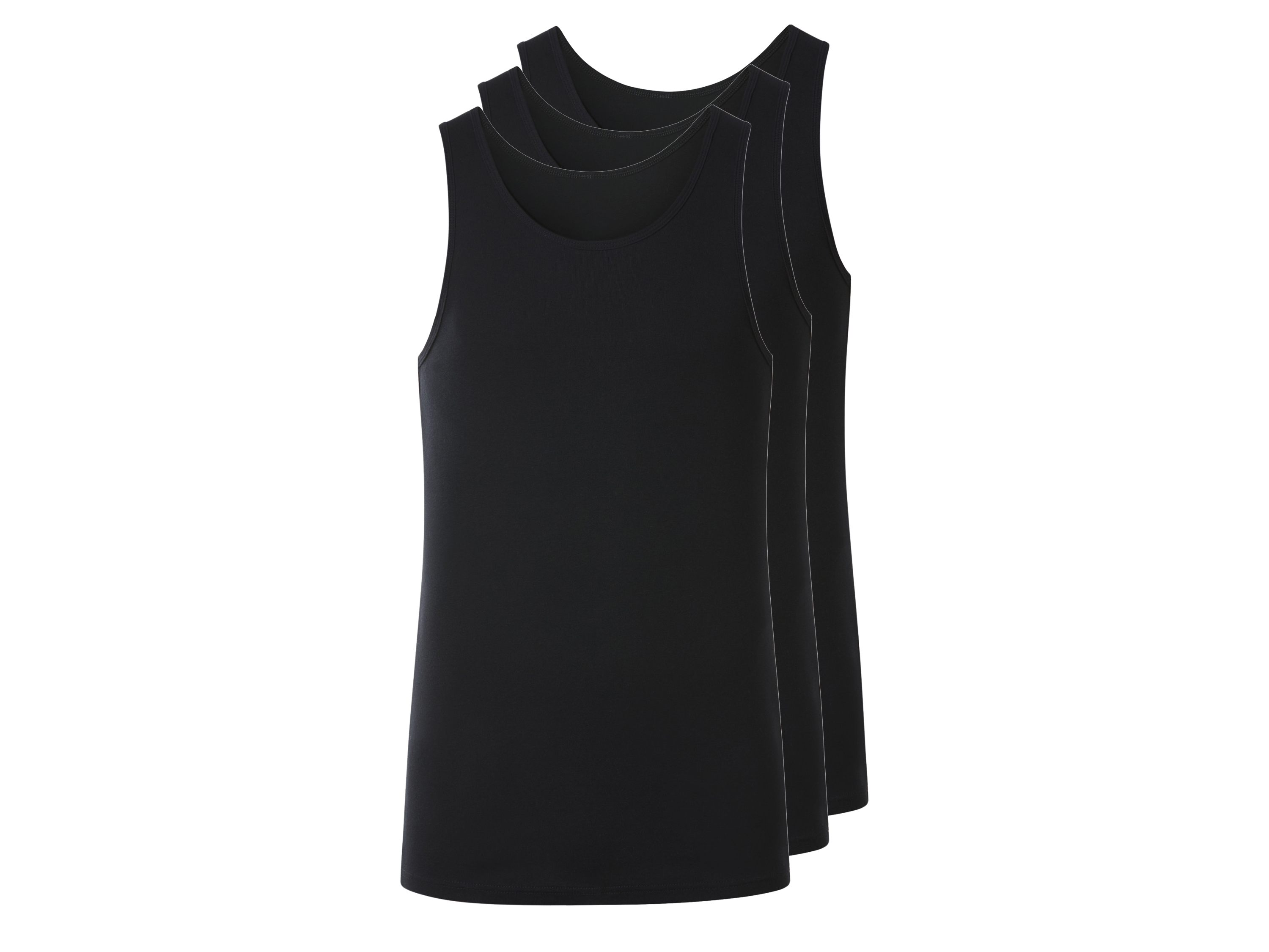 esmara Men Pánský nátělník Xxl, 3 kusy (černá, 10/4Xl)